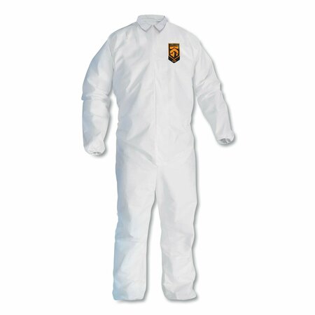 KLEENGUARD A30 Elastic Back and Cuff Coveralls, 4X-Large, White, 25PK KCC 46102